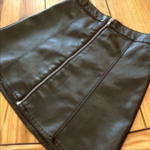 H&M faux leather miniskirt